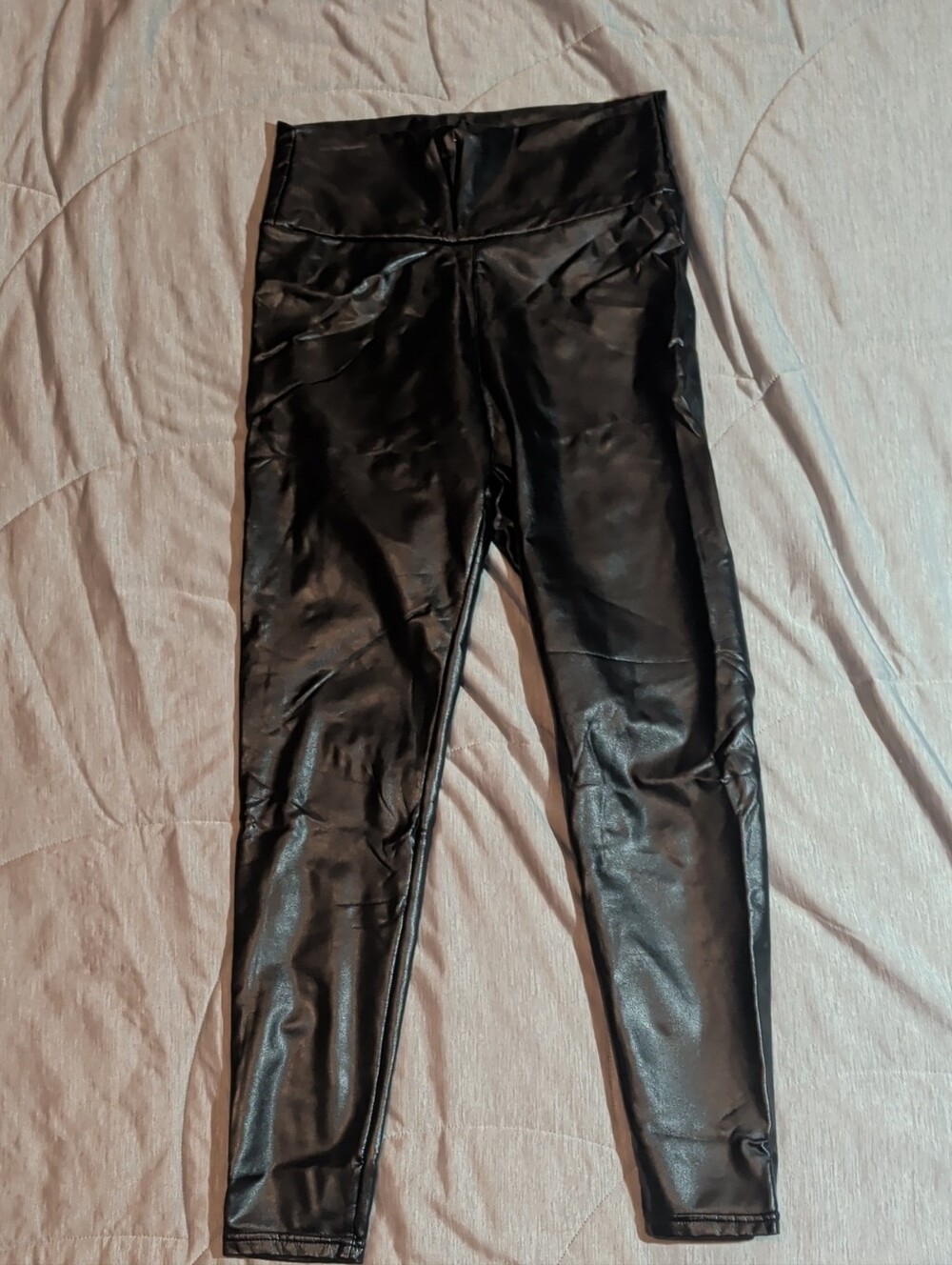 Source Unknown Black Faux Leather Leggings